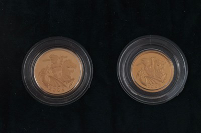 Lot 157 - Royal Mint Gold Proof four-coin Sovereign Set, 2005