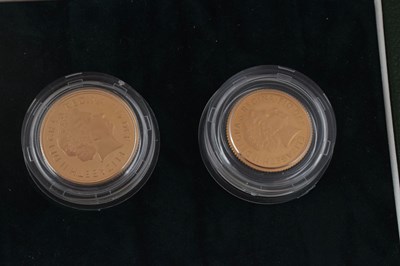 Lot 157 - Royal Mint Gold Proof four-coin Sovereign Set, 2005