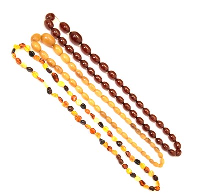 Lot 73 - Three various beaded necklaces