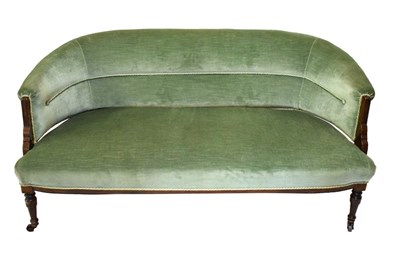 Lot 787 - Edwardian walnut-framed tub settee or canape