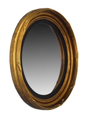 Lot 643 - 19th Century giltwood convex wall mirror