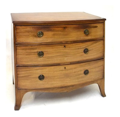 Lot 790 - Late George III mahogany bowfront chest of drawers
