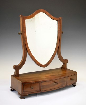 Lot 724 - George III mahogany dressing mirror