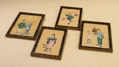 Lot 617 - Four 19th Century Chinese watercolours on pith paper