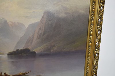Lot 559 - Nicholas Chevalier - New Zealand oil on canvas - Lake Manapouri