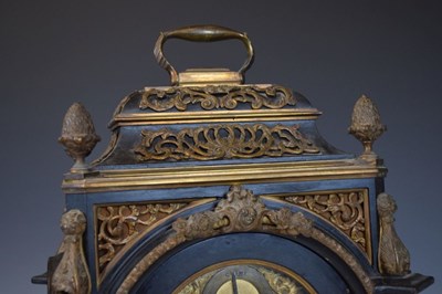 Lot 531 - 19th Century ebonised chiming bracket or table clock