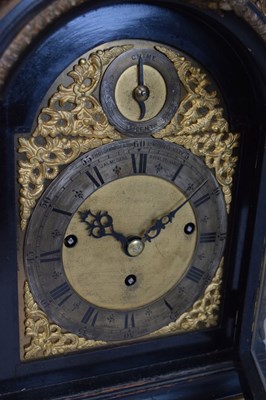Lot 531 - 19th Century ebonised chiming bracket or table clock