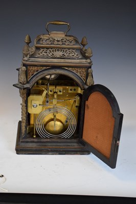 Lot 531 - 19th Century ebonised chiming bracket or table clock