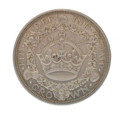 Lot 187 - George V silver 'Wreath' Crown, 1927
