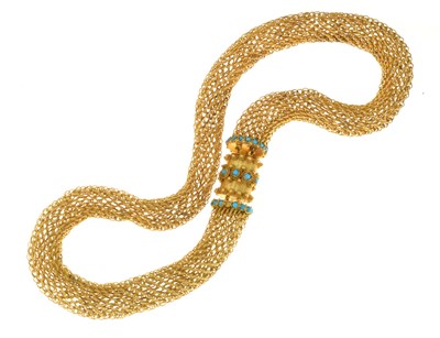 Lot 39 - Early Victorian mesh necklace