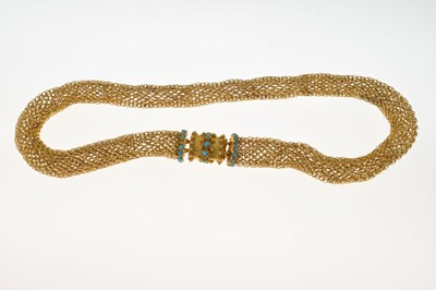 Lot 39 - Early Victorian mesh necklace