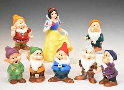 Lot 454 - Snow White and the Seven Dwarves ceramic figures