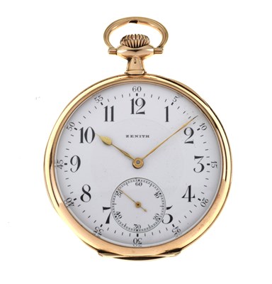 Lot 99 - Zenith - An open-faced pocket watch