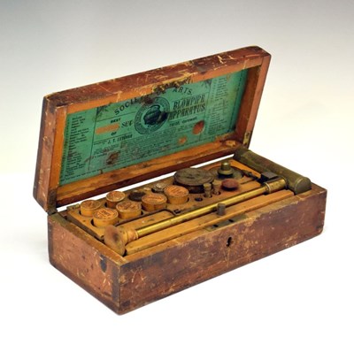 Lot 135 - Society of Arts blowpipe apparatus, J. T. Letcher, Truro, Cornwall