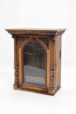Lot 698 - Circa 1900 German walnut-cased upright polyphon