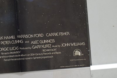 Lot 310 - Star Wars - Rare 1977 pre-Oscars UK quad film poster
