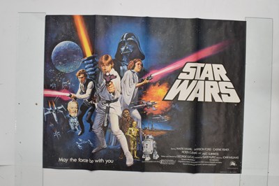 Lot 310 - Star Wars - Rare 1977 pre-Oscars UK quad film poster