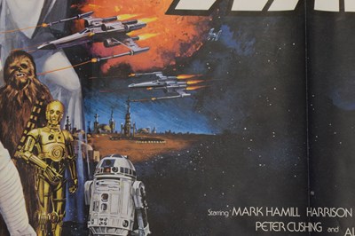 Lot 310 - Star Wars - Rare 1977 pre-Oscars UK quad film poster