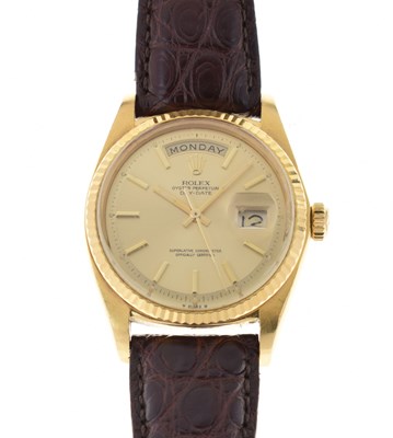 Lot 74 - Rolex - Gentleman's Oyster Perpetual Daydate 18K wristwatch