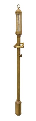 Lot 581 - Portuguese brass marine barometer