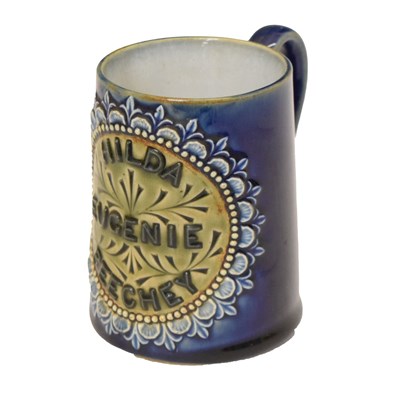Lot 416 - Doulton Lambeth christening mug