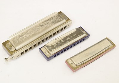 Lot 294 - Group of three harmonicas