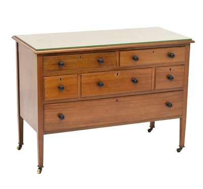 Lot 656 - Mahogany six-drawer chest