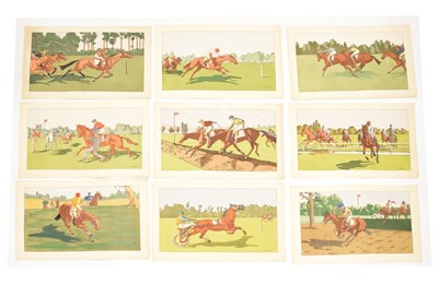 Lot 509 - After Charles Ancelin (1863-1940) - Nine unframed equestrian prints