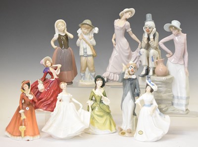 Lot 465 - Quantity of Royal Doulton, Nao and other porcelain figures