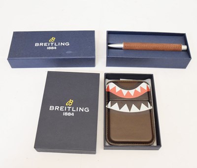 Lot 163 - Breitling - Ballpoint pen and card holder