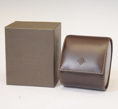Lot 160 - Patek Philippe - Brown leather watch travel case