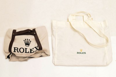Lot 161 - Rolex - Large grey car/picnic blanket, together with a tote bag