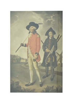 Lot 565 - After L.F. Abbott - Mezzotint - To the society of Golfers at Blackheath