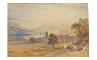 Lot 567 - Thomas Baker (of Leamington) (1809-1869) - Watercolour - 'View in Wales'