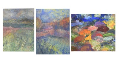Lot 528 - J. Lord (Modern) - Two oil paintings, 'Autumn Landscape', and 'Tempest'