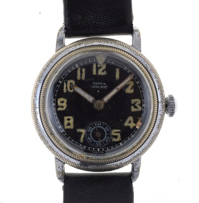 Lot 86 - Nova Ancre - 1930s German pilot's wristwatch