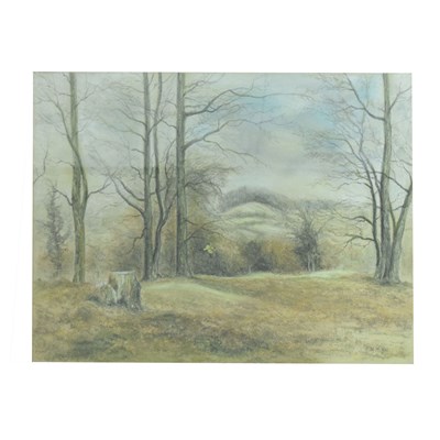 Lot 522 - Richard Mather (b.1925) - Pastel - 'Late Autumn, Upper Hill'
