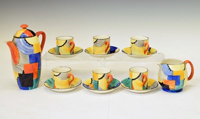 Lot 422 - Susie Cooper for Gray's Pottery - 'Cubist' coffee service