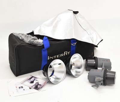 Lot 710 - Interfit EXD200 studio photographic lights in carry case