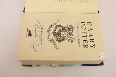 Lot 498 - Rowling (J. K.) - Harry Potter and the Deathly Hallows, 1st Edn, 2007, signed, with letter