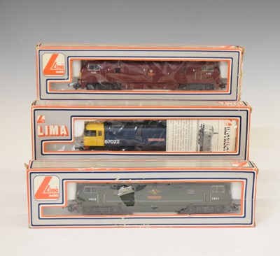 Lot 360 - Lima - Three box 00 gauge railway train set locomotives