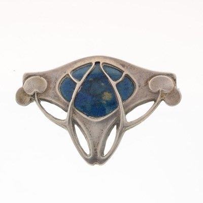 Lot 26 - German Art Nouveau enamelled brooch