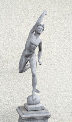 Lot 735 - Composite garden figure of Mercury