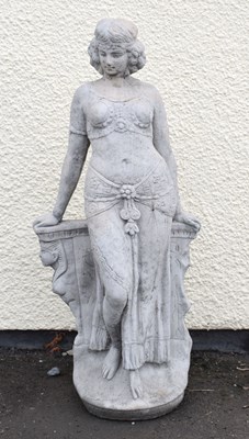 Lot 737 - Composite garden figure of an Eastern dancer