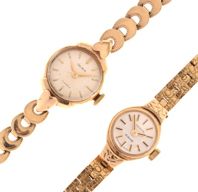 Lot 158 - Olma - Lady's 9ct gold cocktail watch