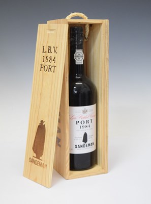 Lot 412 - Sandeman LBV port, 1984, 1 bottle in wooden presentation case