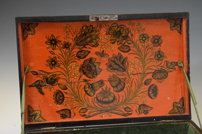 Lot 293 - Unusual 19th Century Anglo-Indian wirework- and mother-of-pearl inlaid hardwood box