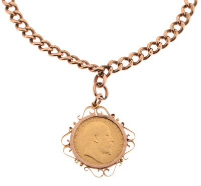 Lot 41 - 9ct gold double Albert watch chain