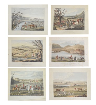 Lot 520 - Set of six 19th century coloured engravings after Charles Loraine Smith
