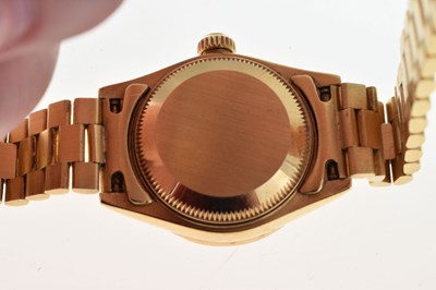 Lot 224 - Rolex - Lady's Oyster Perpetual Datejust 18ct gold wristwatch